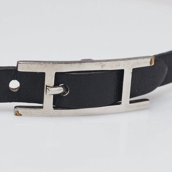Hermes Black Leather Hapi Triple Tour Wrap Bracelet - Picture 3 of 7